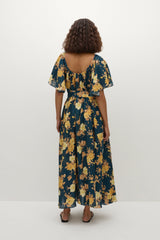 Belen Maxi Dress Nora Floral Navy - Final Sale