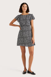 Valras Mini Dress Amaryllis Floral Black - Final Sale