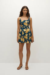 Felice Mini Dress Nora Floral Navy - Final Sale