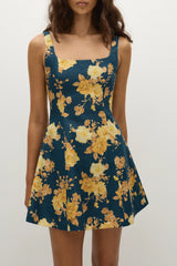 Felice Mini Dress Nora Floral Navy - Final Sale