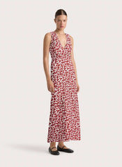Jardin Midi Dress Leilani Red - Final Sale