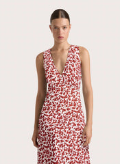 Jardin Midi Dress Leilani Red - Final Sale