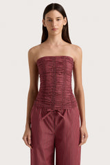 Jilliane Top Wine Stripe - Final Sale