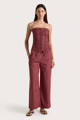 Jilliane Top Wine Stripe - Final Sale