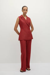 Florine Pant Deep Red - Final Sale