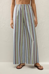 Lane Pant Agua Stripe Blue - Final Sale