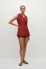 Florine Mini Shorts Deep Red - Final Sale