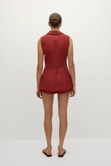 Florine Mini Shorts Deep Red - Final Sale