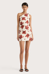 Marga Mini Dress Cecile Floral Garnet - Final Sale