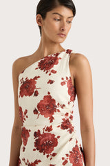 Marga Mini Dress Cecile Floral Garnet - Final Sale