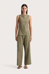 Antibes Top Khaki - Final Sale