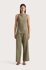 Antibes Top Khaki - Final Sale