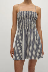 Corah Mini Dress Antique Navy Stripe - Final Sale