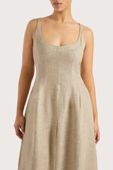 Sanne Midi Dress Oatmeal - Final Sale