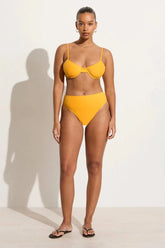Maxime Bikini Top Citrus Towelling - Final Sale