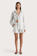 En Vau Shirt Striped Soft Blue - Final Sale