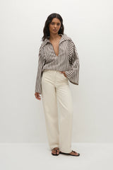 Gaia Top Norway Stripe Espresso - Final Sale