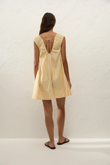 Pedrera Mini Dress Orozco Stripe Mustard - Final Sale