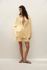 Clemente Short Orozco Stripe Mustard - Final Sale