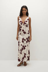 Signe Maxi Dress Dandelion Floral Bordeaux