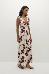 Signe Maxi Dress Dandelion Floral Bordeaux