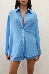 Clemente Shirt Mico Pinstripe Azul - Final Sale