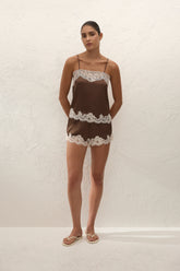 Marisol Short Chocolate Lace