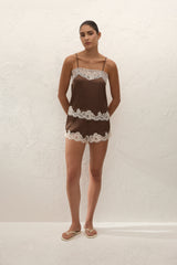 Marisol Short Chocolate Lace