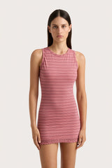 Maceio Mini Dress Vermillion Stripe - Final Sale