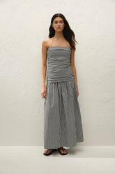 Vento Midi Dress Black Textured Gingham - Final Sale