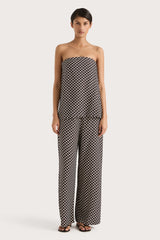 Ninette Strapless Top Espresso Geo - Final Sale