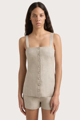 Corbiere Vest Oatmeal - Final Sale