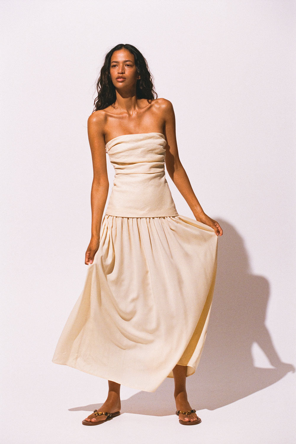 Hedy Maxi Dress Butter - Final Sale