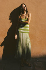 Esenia Knit Dress Ombre Stripe Macro Juniper - Final Sale
