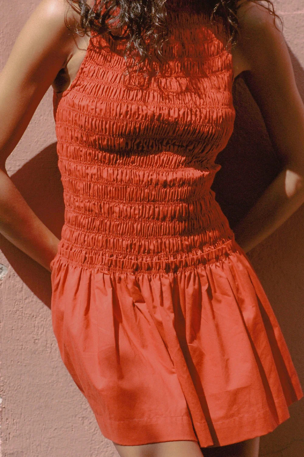 Maria Mini Dress Dusty Tomato - Final Sale