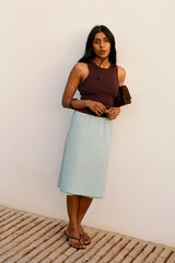 The Knee Skirt Teal