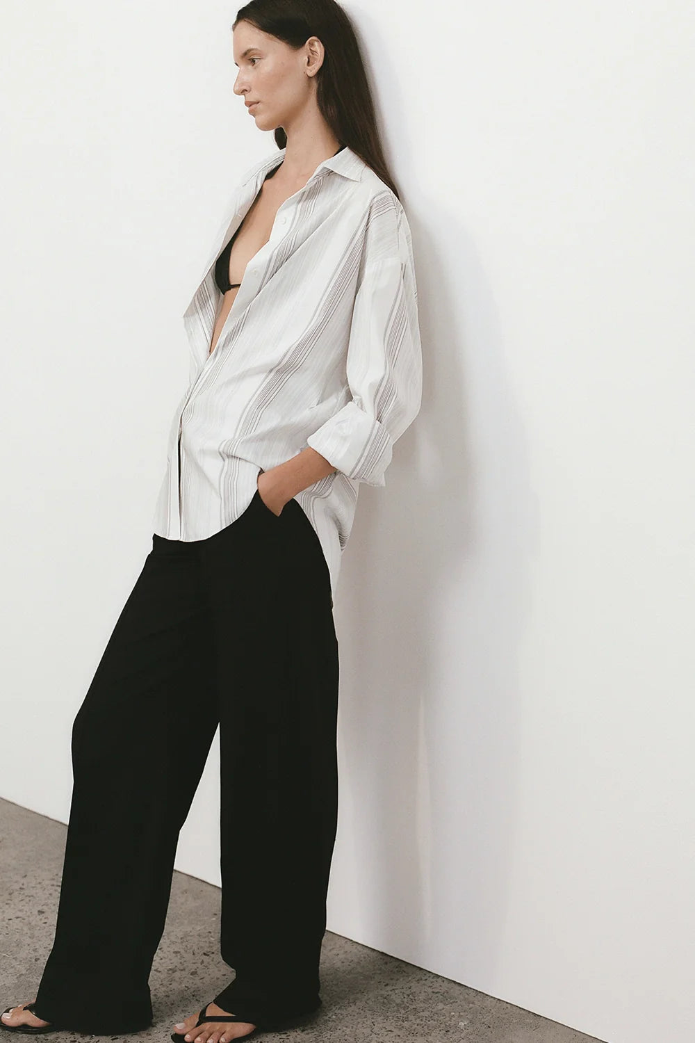 En Vau Shirt Striped Soft Blue - Final Sale