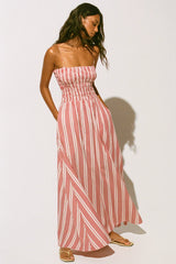 Lida Maxi Dress Cherry Stripe - Final Sale