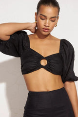 La Marches Top Plain Black - Final Sale