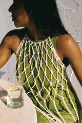 Nelas Macrame Top Off-White - Final Sale