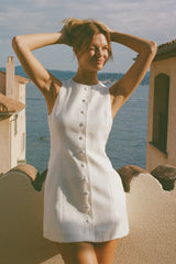 Eveline Mini Dress White - Final Sale