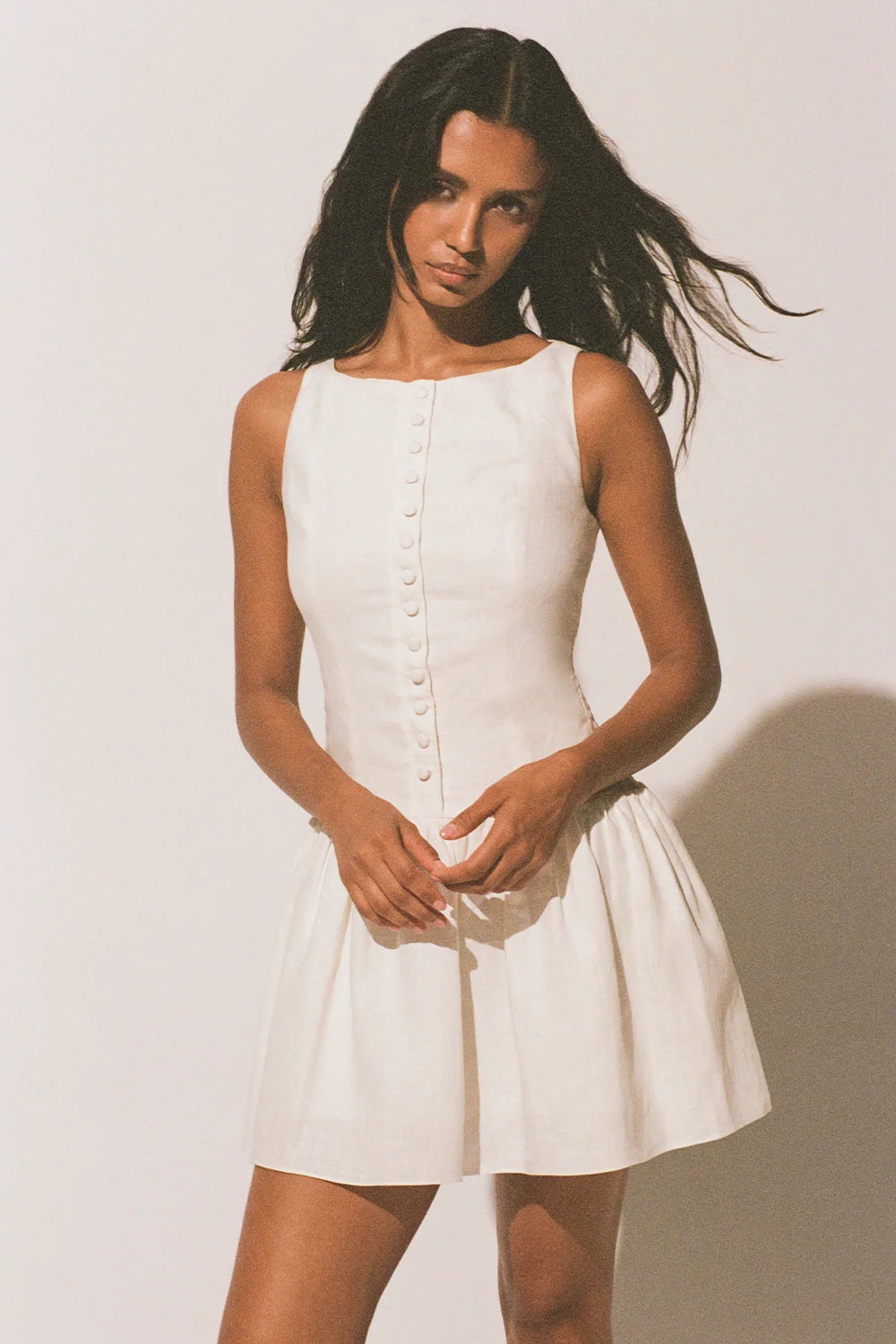 Blair Mini Dress White - Final Sale