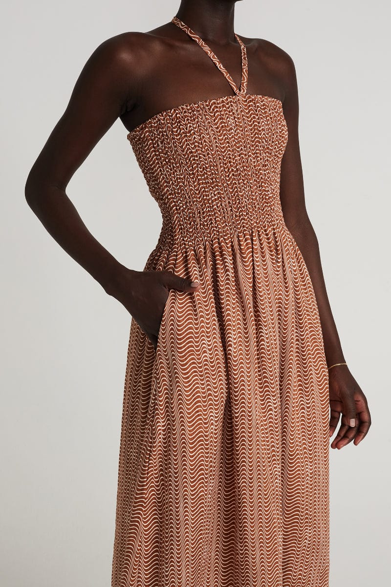 Alyvia Maxi Dress Vadella Print Cocoa - Final Sale