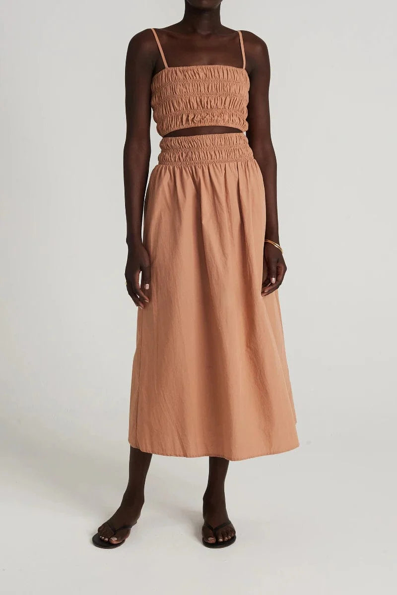 Liya Top Plain Hazelnut - Final Sale
