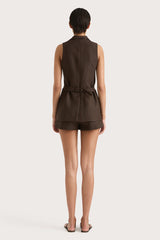 Josette Vest Chocolate - Final Sale