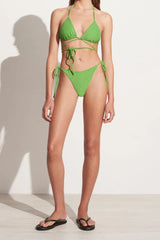 Marzia Bikini Top Kiwifruit Towelling - Final Sale