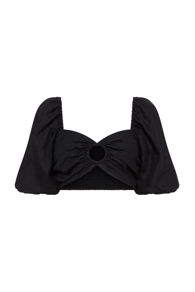 La Marches Top Plain Black - Final Sale