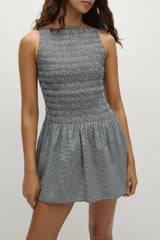Noa Mini Dress Gingham Black - Final Sale