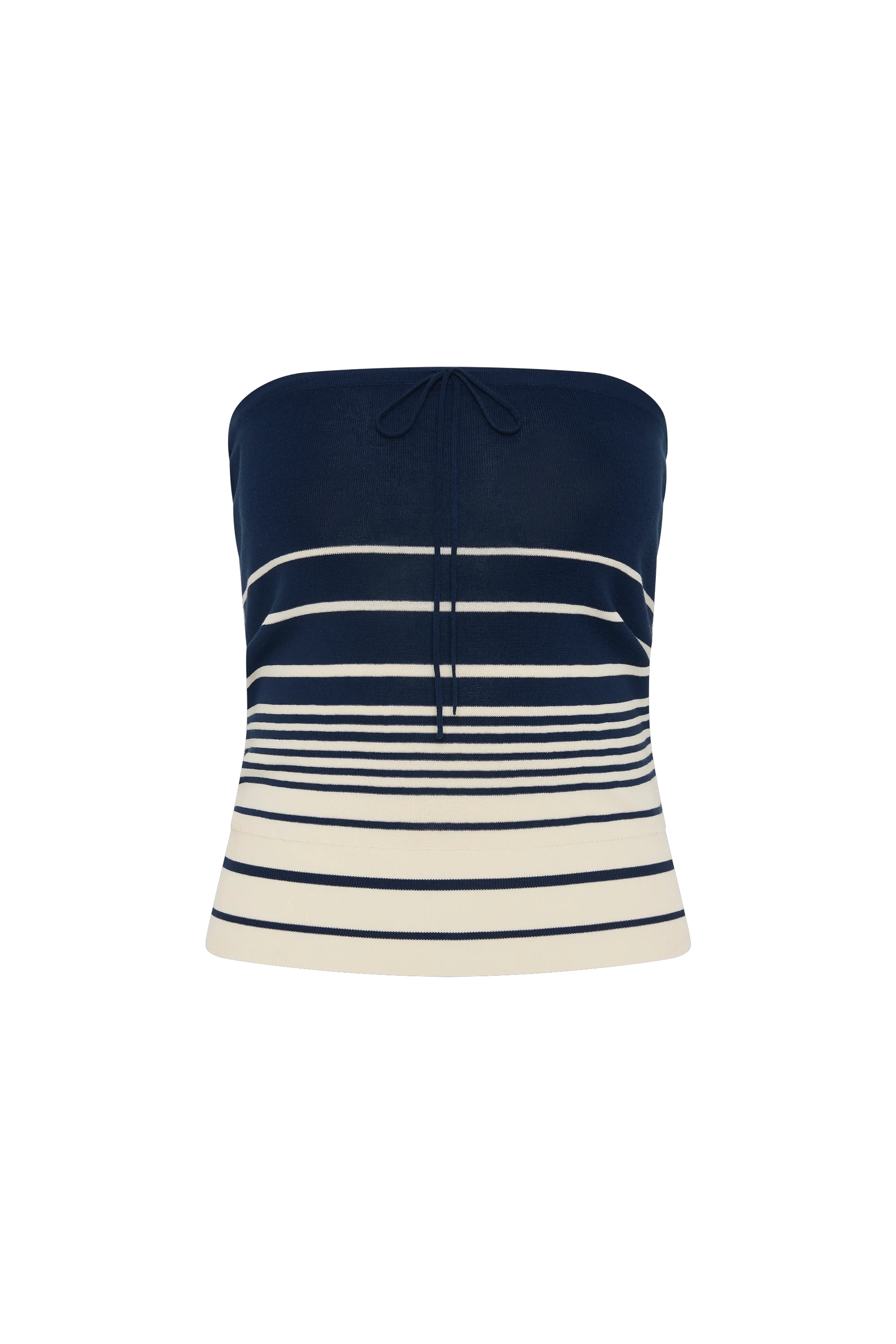 Arlette Strapless Top Navy Cream Stripe - Final Sale