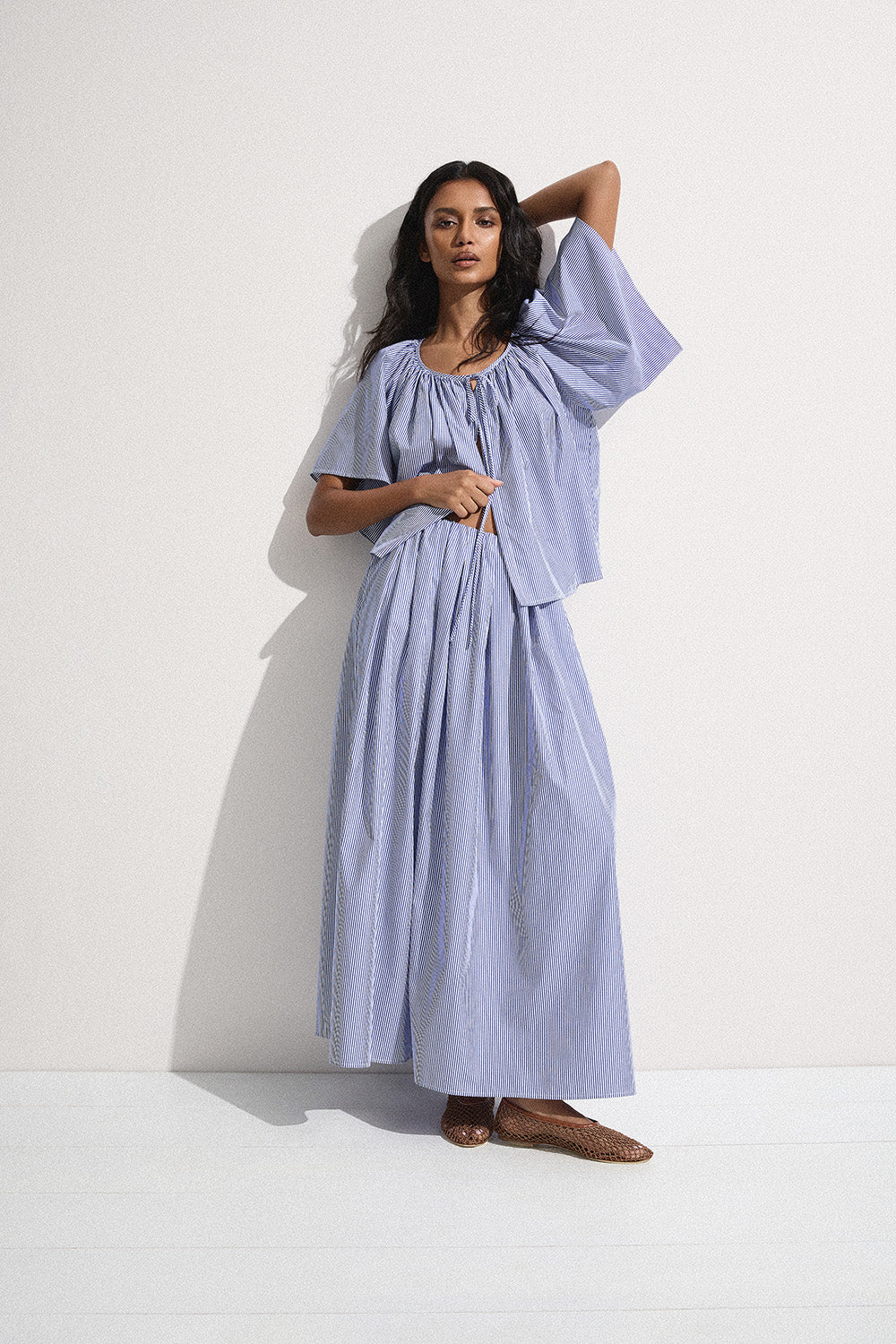 Astrid Skirt Helle Stripe Vintage Navy - Final Sale